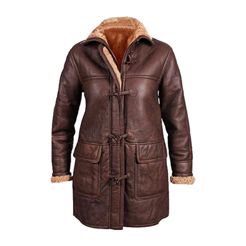 mid-length-aviator-fur-shearling-brown-hooded-leather-duffle-coat
